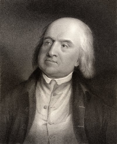 Jeremy Bentham, engraved by S. Freeman from 
