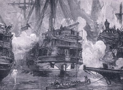 The Battle of Navarino AD 1828 by William Heysham (after) Overend
