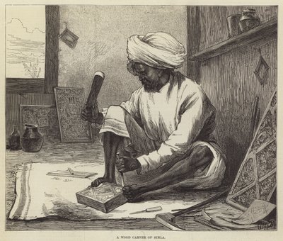 A Wood Carver of Simla by William Heysham Overend