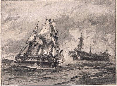 Arethusa and the Belle Poule AD 1778 by William Heysham Overend