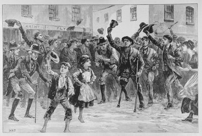 Cheering Lord Randolph Churchill