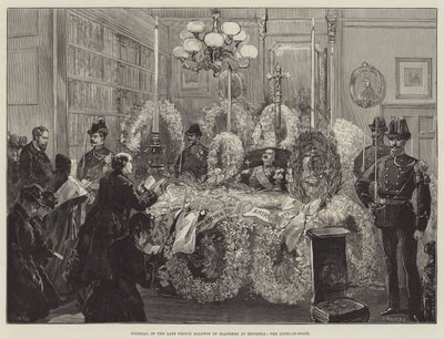 Funeral of the late Prince Baldwin of Flanders at Brussels, the Lying-in-State by William Heysham Overend
