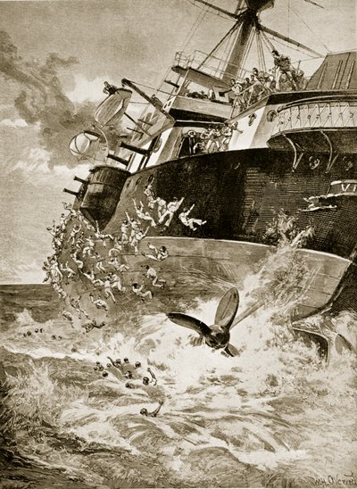 HMS Victoria Capsizing, 22nd June 1893 by William Heysham Overend