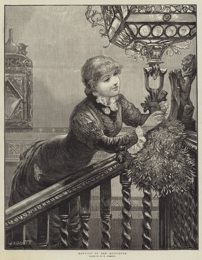 Hanging up the Mistletoe by William Heysham Overend