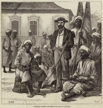 Lieutenant Cameron and some of his African Followers by William Heysham Overend