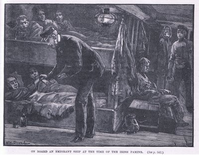 On board an emigrant ship at the time of the Irish famine AD 1846 by William Heysham Overend