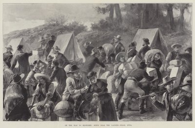 On the Way to Klondike, Scene near the Landing-Stage, Dyea by William Heysham Overend