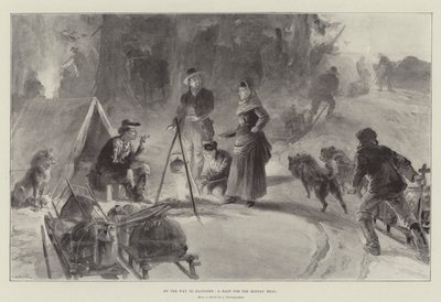 On the Way to Klondike, a Halt for the Midday Meal by William Heysham Overend