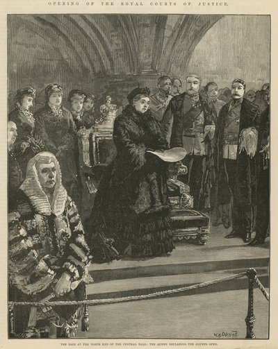 Opening of the Royal Courts of Justice by William Heysham Overend