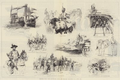 Sketches from The Illustrated Naval and Military Magazine, No 1, July 1884 by William Heysham Overend