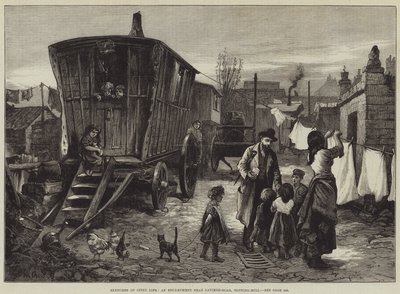 Sketches of Gipsy Life, an Encampment near Latimer-Road, Notting-Hill by William Heysham Overend