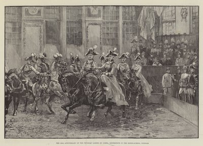 The 150th Anniversary of the Prussian Gardes du Corps, Reiterfeste in the Riding-School, Potsdam by William Heysham Overend