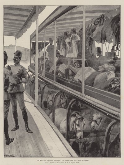 The Advance towards Dongola, the Troop-Deck of a Nile Steamer by William Heysham Overend