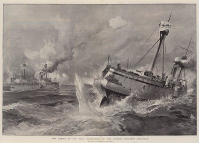 The Battle of the Yalu, Foundering of the Chinese War-Ship Chih-Yuen by William Heysham Overend