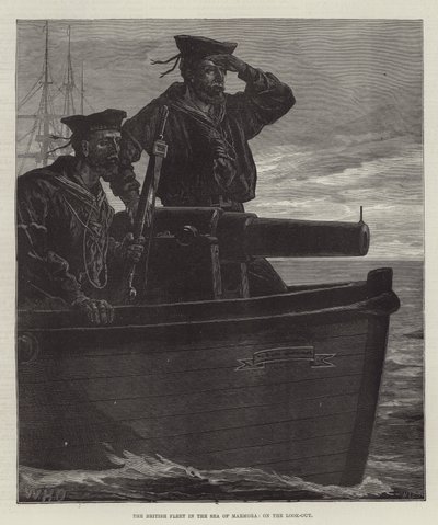 The British Fleet in the Sea of Marmora, on the Look-Out by William Heysham Overend