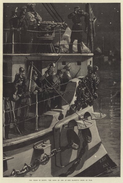 The Crisis in Egypt, the Bows of one of Her Majesty