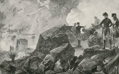 The Destruction of the Spanish Battering Ships by the British at Gibraltar by William Heysham Overend
