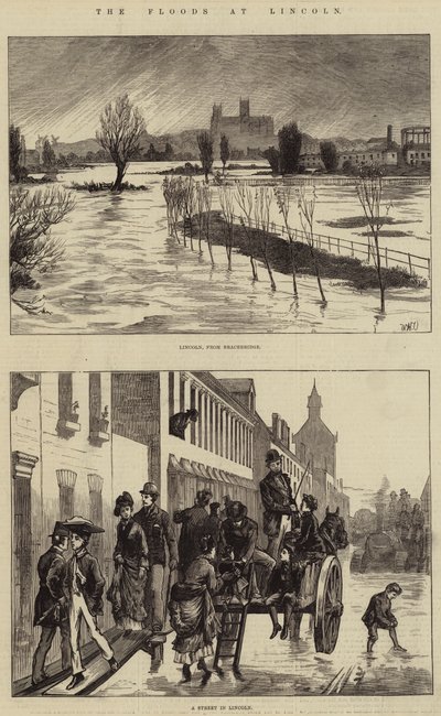 The Floods at Lincoln by William Heysham Overend