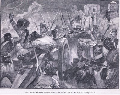 The Highlanders capturing Cawnpore 1857 AD by William Heysham Overend