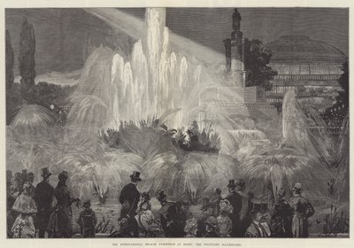 The International Health Exhibition at Night, the Fountains illuminated by William Heysham Overend