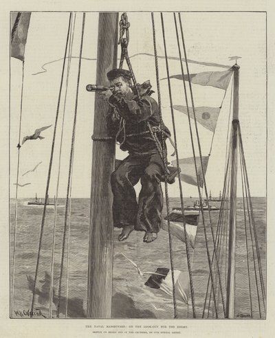 The Naval Manoeuvres, on the Look-Out for the Enemy by William Heysham Overend