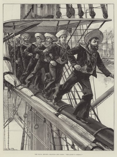 The Naval Review, manning the Yards, The Queen
