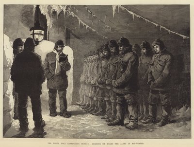 The North Pole Expedition, Sunday Morning on Board the Alert in Mid-Winter by William Heysham Overend