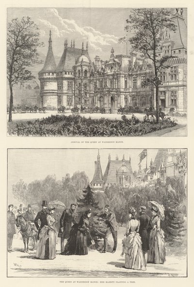 The Queen at Waddesdon Manor by William Heysham Overend