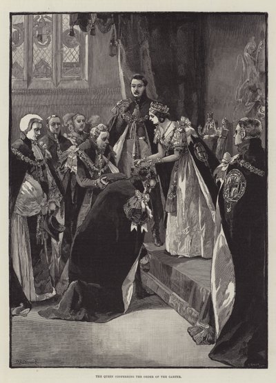 The Queen conferring the Order of the Garter by William Heysham Overend