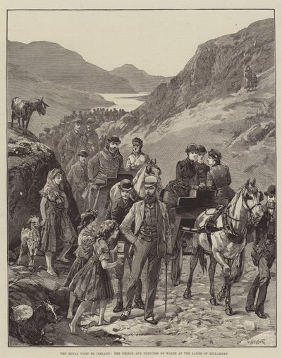 The Royal Visit to Ireland, the Prince and Princess of Wales at the Lakes of Killarney by William Heysham Overend