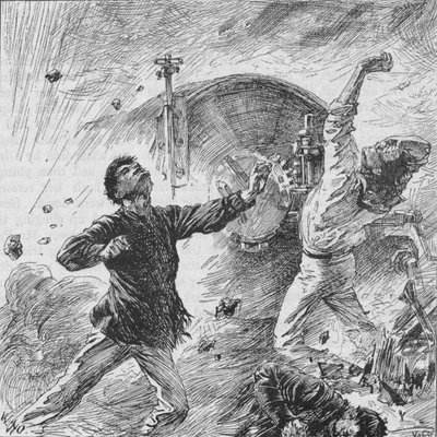 The Shell Burst Among Her Bow Guns by William Heysham Overend