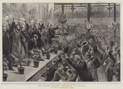 The Ulster Unionist Convention at Belfast by William Heysham Overend