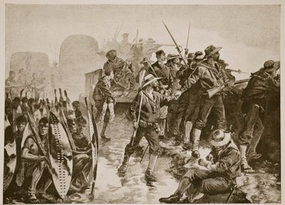 The Zulu War: Defending a Laager Against a Zulu Attack by William Heysham Overend
