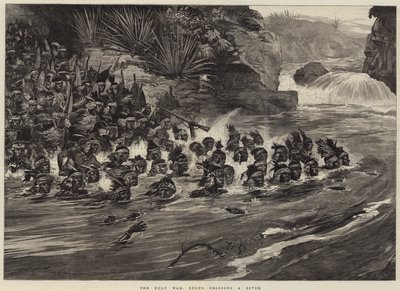 The Zulu War, Zulus Crossing a River by William Heysham Overend