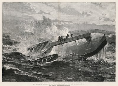 The Rescue of the Crew of the Cleopatra, at Dawn in the Bay of Biscay by William Heysham Overend