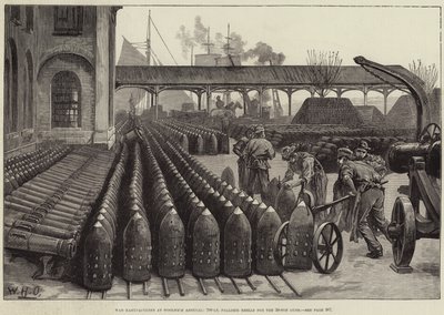 War Manufactures at Woolwich Arsenal, 700 lb Palliser Shells for the 38-Ton Guns by William Heysham Overend