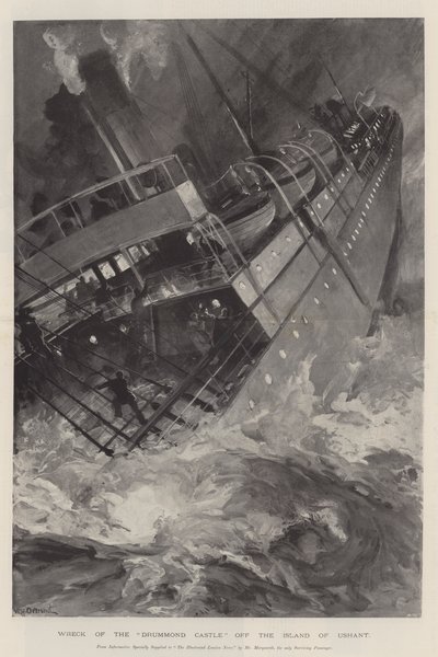 Wreck of the Drummond Castle off the Island of Ushant by William Heysham Overend