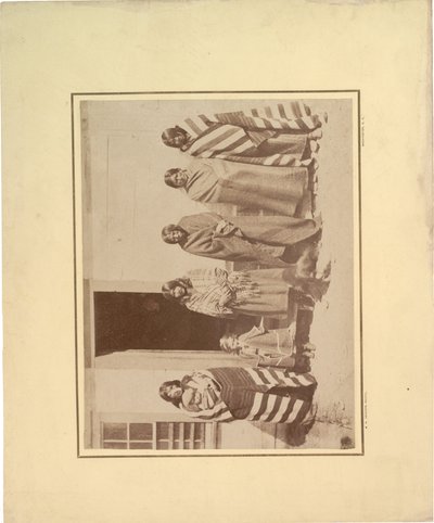 Group of five Native American women with young girl and baby, 1871 by William Hicks Jackson