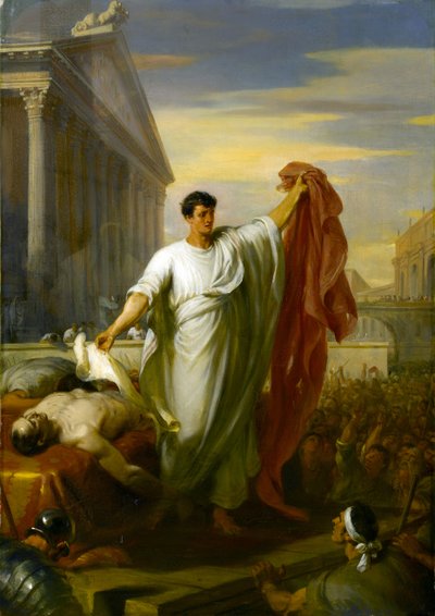 Marc Anthony Reading the Will of Caesar by William Hilton