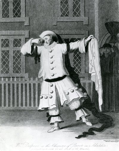 Mr Delphini in the Character of Pierrot in Aladdin, 1780-1790 by William Hincks