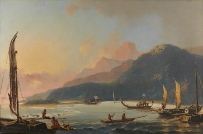 A View of Matavai Bay in the Island of Otaheite [Tahiti] by William Hodges