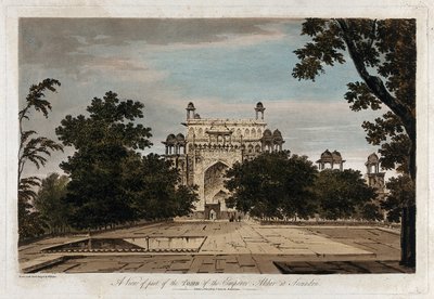 A View of Part of the Tomb of the Emperor Akbar at Secundrii by William Hodges