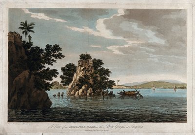 A View of an Insulated Rock, in the River Ganges at Jangerah by William Hodges