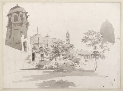 A View of the Cuttera Built by Jaffier Cawn at Murishidbad, c.1781 by William Hodges