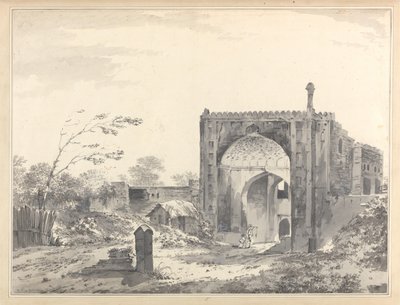 A View of the Gate of the Caravan Serai at Rajmahal by William Hodges