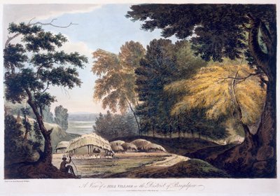 Hill Village in the District of Bauhelepoor, 1787 by William Hodges