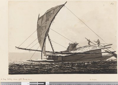 A large sailing canoe of the Friendly Islands by William Hodges