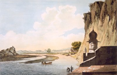 A View of the Gaut at Etawa, on the Banks of the River Jumna, from 