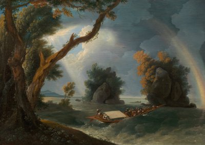 Storm on the Ganges, with Mrs. Hastings near the Col-gon Rocks by William Hodges