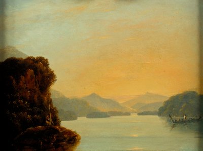 View in Dusky Bay with a Maori Canoe by William Hodges